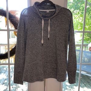 Cowl neck active wear sweatshirt